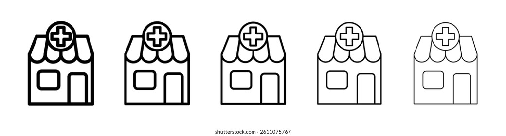 Pharmacy icon Symbol mark in Outline style