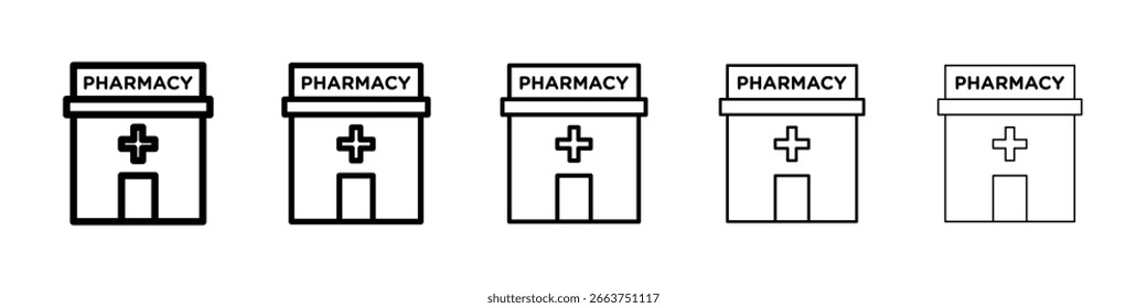 Icono de farmacia colección de Vector. EPS 10