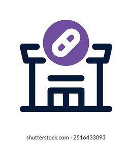 ícone de farmácia. vetor ícone de tom duplo para o seu site, celular, apresentação e design de logotipo.