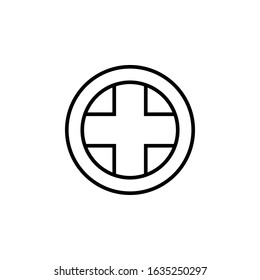 Pharmacy icon vector illustration logo for many purpose. Isolated on white background. – Vector