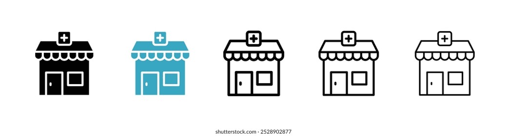 Conjunto de Ilustración vectorial de icono de farmacia