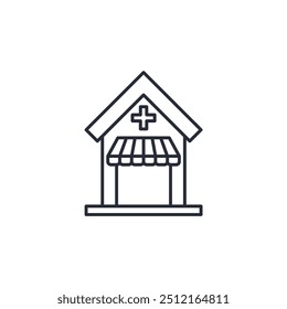 pharmacy icon vector illustration. pharmacy symbol isolated on white background