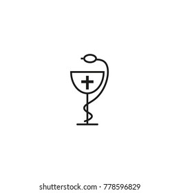 Pharmacy icon vector, icon of medicine