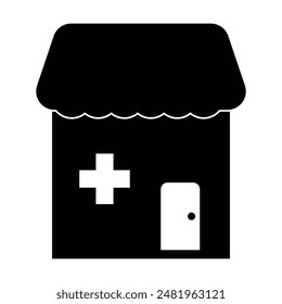 Pharmacy icon vector on white background