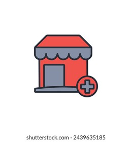 pharmacy icon. vector.Editable stroke.linear style sign for use web design,logo.Symbol illustration.