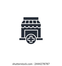 pharmacy icon. vector.Editable stroke.linear style sign for use web design,logo.Symbol illustration.