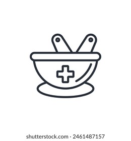 Icono de farmacia. Vector.Trazo editable.signo de estilo lineal para el uso Diseño web,logo.Ilustración de símbolo.