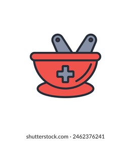 Icono de farmacia. Vector.Trazo editable.signo de estilo lineal para el uso Diseño web,logo.Ilustración de símbolo.