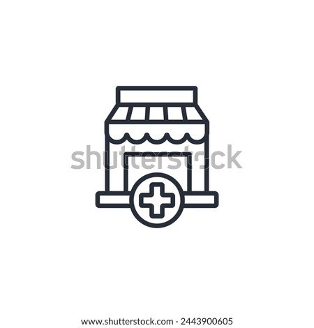 pharmacy icon. vector.Editable stroke.linear style sign for use web design,logo.Symbol illustration.