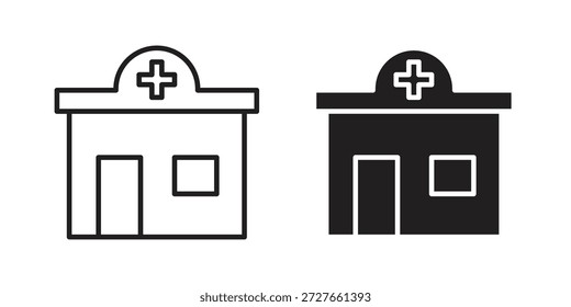Apotheke Icons Sammlung. Dünne lineare und schwarze flache Symbole