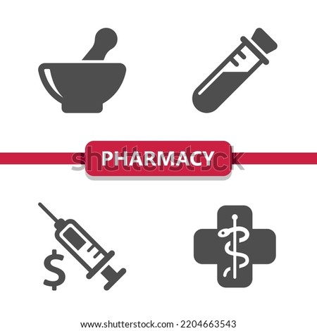 Pharmacy Icons. Professional, pixel perfect icons. EPS 10 format.