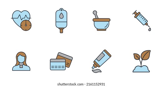 pharmacy icons set . pharmacy pack symbol vector elements for infographic web