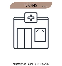 pharmacy icons  symbol vector elements for infographic web