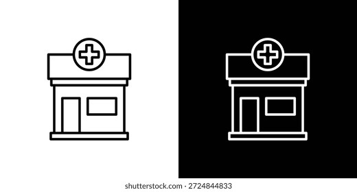 Iconos de farmacia Vector.Editable stroke.linear style sign