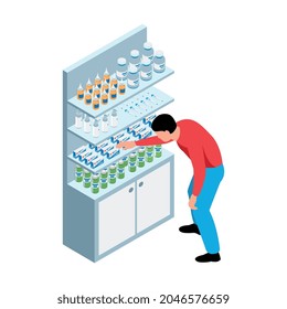 Pharmakokinetische Ikone mit menschlicher Einnahme von Arzneimitteln aus der Vektorgrafik