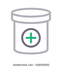 pharmacy jar vector colour line icon 