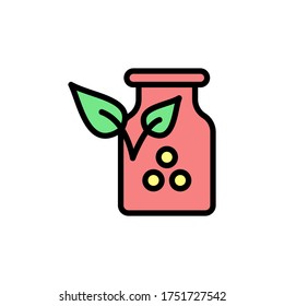 Pharmacy leaf icon. Simple color with outline vector elements of alternative medicine icons for ui and ux, website or mobile application