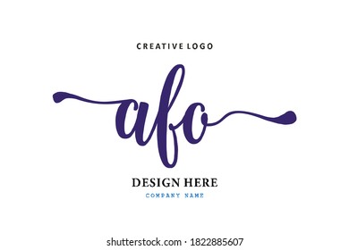 pharmacy letter AFO logo is simple, easy to understand and authoritative