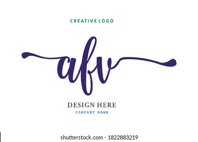 pharmacy letter AFV logo is simple, easy to understand and authoritative