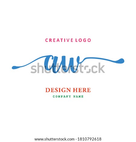 pharmacy letter AW logo, simple, easy to understand and authoritative