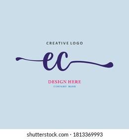 Pharmacy letter EC logo is simple, easy to understand and authoritative