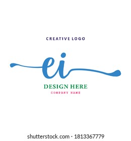 Pharmacy letter EI logo is simple, easy to understand and authoritative