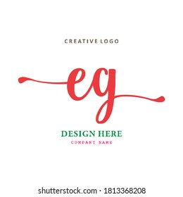 Pharmacy letter EG logo is simple, easy to understand and authoritative