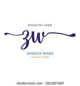 pharmacy letter ZW logo is simple, easy to understand and authoritative
