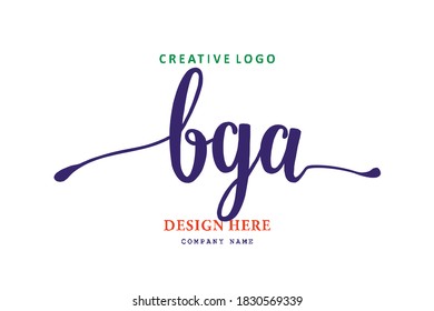 pharmacy logo composition of the letter BGA is simple, easy to understand, simple and authoritative
