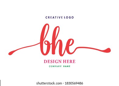 composición del logotipo de farmacia de la letra BHE es simple, fácil de entender, simple y autoritativa