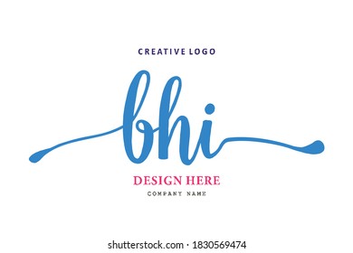 pharmacy logo composition of the letter BHI is simple, easy to understand, simple and authoritative