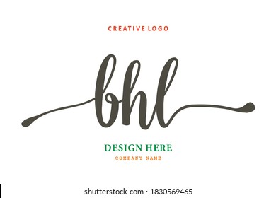 la composición del logotipo de farmacia de la letra BHL es simple, fácil de entender, simple y autoritativa