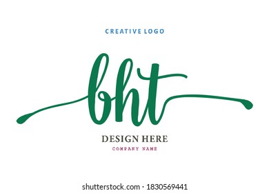 pharmacy logo composition of the letter BHT is simple, easy to understand, simple and authoritative