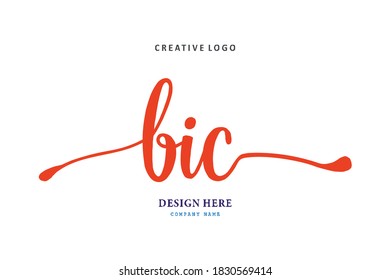 pharmacy logo composition of the letter BIC is simple, easy to understand, simple and authoritative