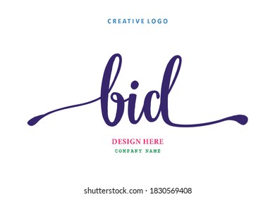 pharmacy logo composition of the letter BID is simple, easy to understand, simple and authoritative