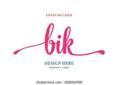 pharmacy logo composition of the letter BIK is simple, easy to understand, simple and authoritative