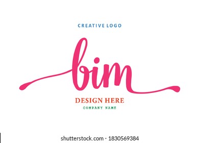 pharmacy logo composition of the letter BIM is simple, easy to understand, simple and authoritative