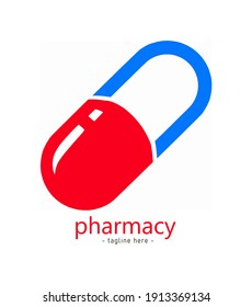 Pharmacy Logo Design. Drugstore Logo. Pill Logo 