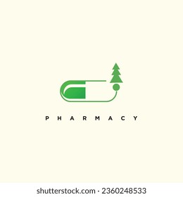 Pharmacy Logo design with green colour idea