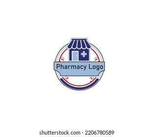 Pharmacy logo design vector icon