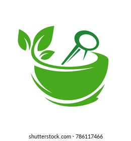 Pharmacy Logo Eco Green Design Vector Template