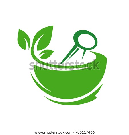 Pharmacy Logo Eco Green Design Vector Template