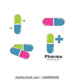 pharmacy logo icon vector illustration design template