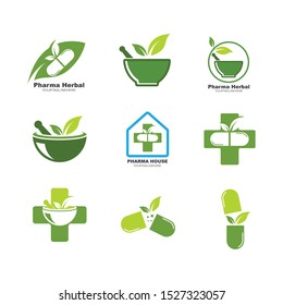 pharmacy logo icon vector illustration design template