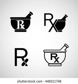 pharmacy logo icon vector set