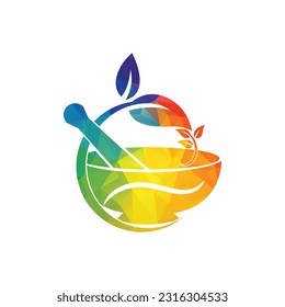 logotipo de farmacia icono plantilla vectorial.logo de medicina herbal