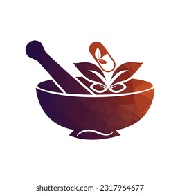 Logo der Apotheke Vektorvorlage.Logo der pflanzlichen Medizin