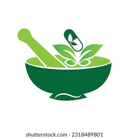 pharmacy logo icon vector template.herbal medicine logo