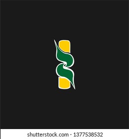 pharmacy logo integrating leaf and hourglass