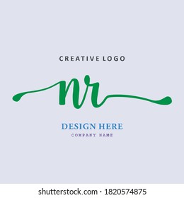 pharmacy logo letter NR is simple, easy to understand and authoritative